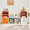 6 Cube Storage Cube Organizer, DIY Stackable Books Organizer Shelving, Kids Bookcase Bookshelf for Living Room, Bedroom, Office
